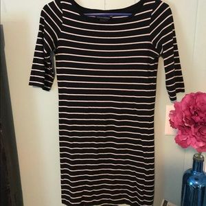 French Connection black & white striped mini dress