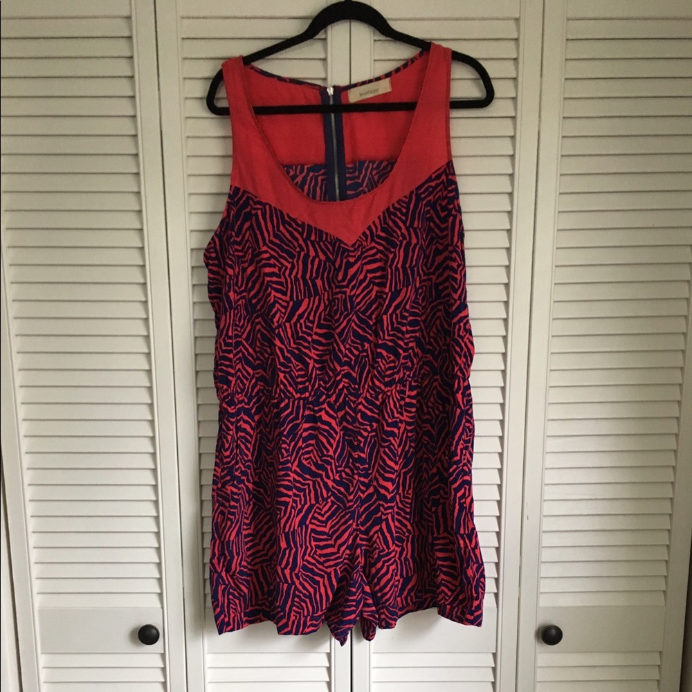 Zebra print romper