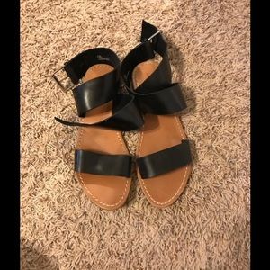 Urban Outfitters ankle strap black sandals