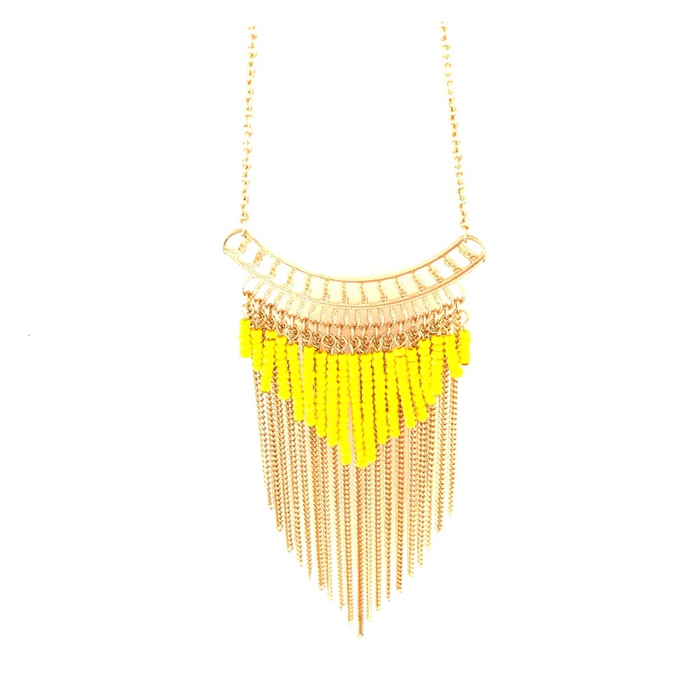 Yellow and gold necklace