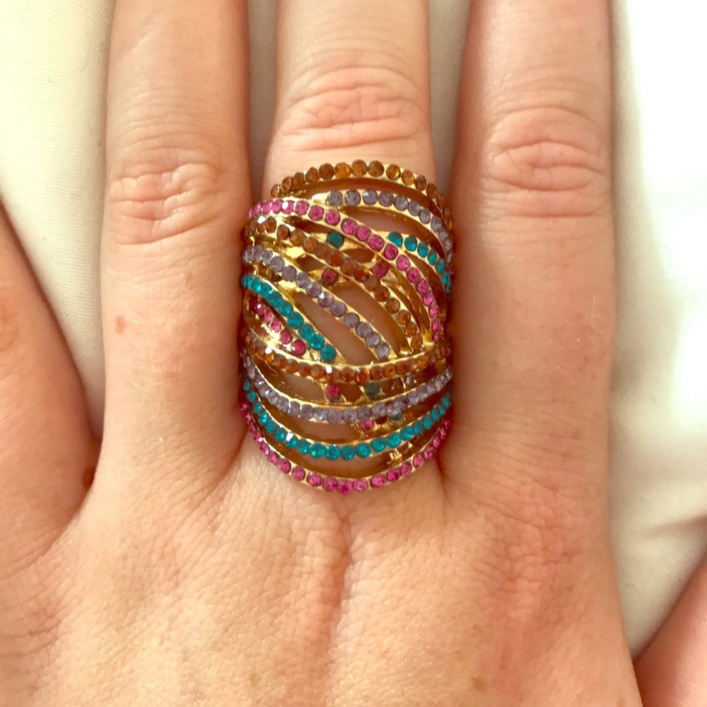 Chunky and colorful ring
