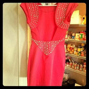 XS XTAREN dress, w/ pearl detail and backless