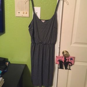 Navy and White Striped Dress