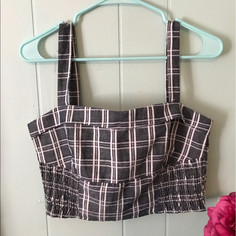 Tight fitting country chic crop top