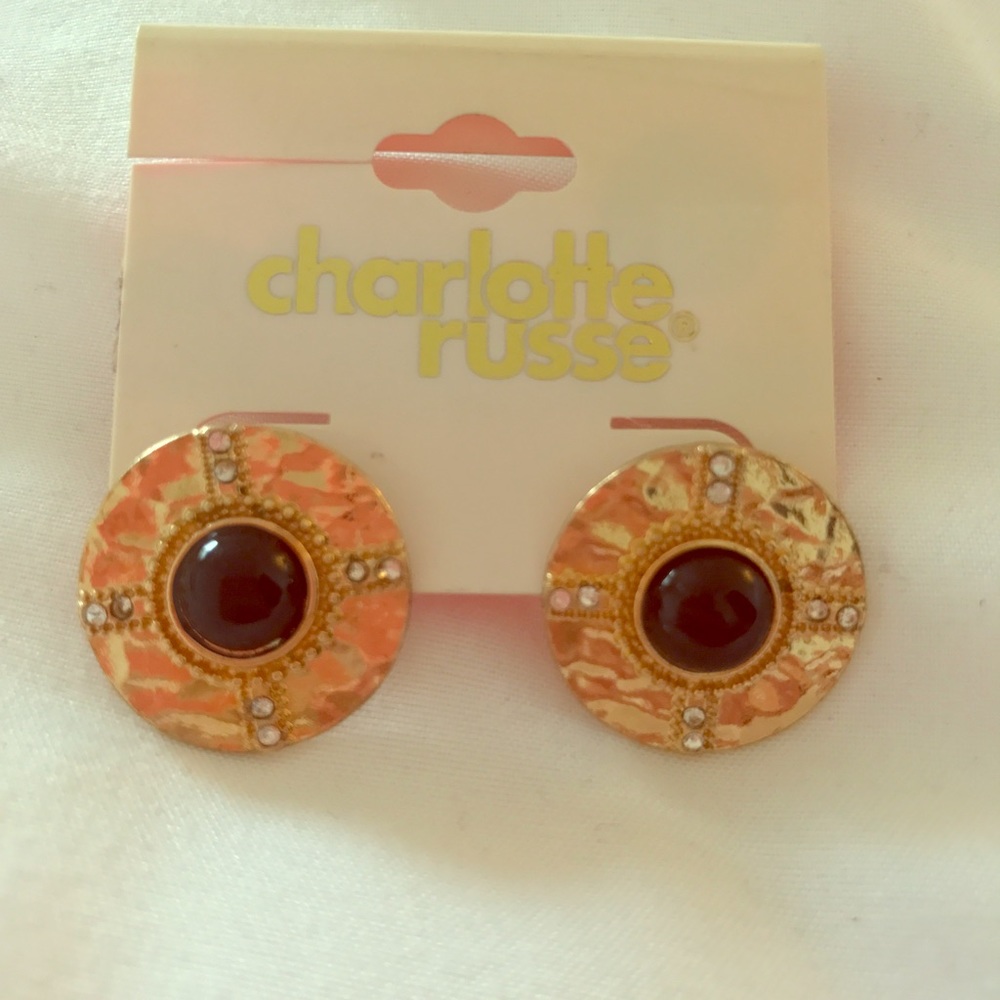 Gold and black earrings