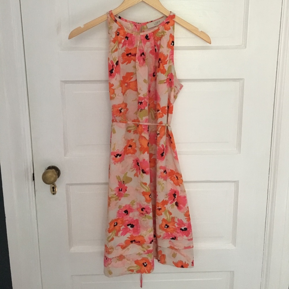 Floral print shift dress