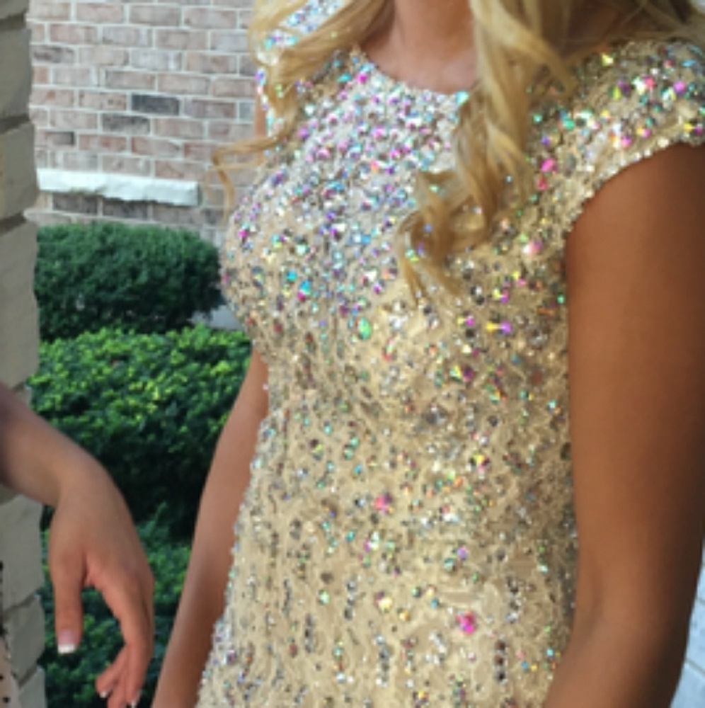 MARI LEE Daring Sexy Lace & Sparkle Gem of a Dress - Picture 3 of 8