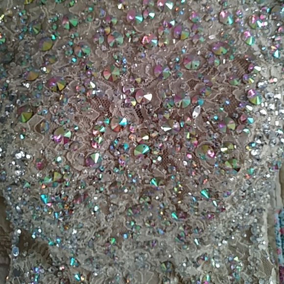 MARI LEE Daring Sexy Lace & Sparkle Gem of a Dress - Picture 6 of 8