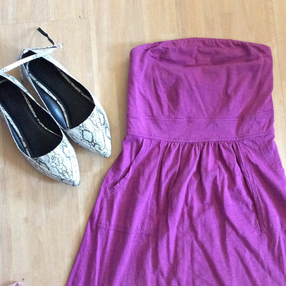 Banana Republic Strapless Dress with Pockets