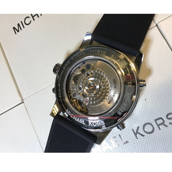 Michael Kors scout automatic unisex black watch - Picture 3 of 6
