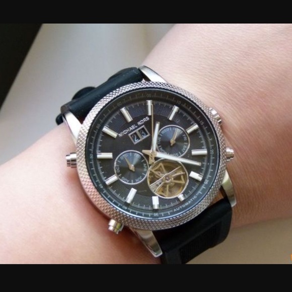 Michael Kors scout automatic unisex black watch - Picture 5 of 6