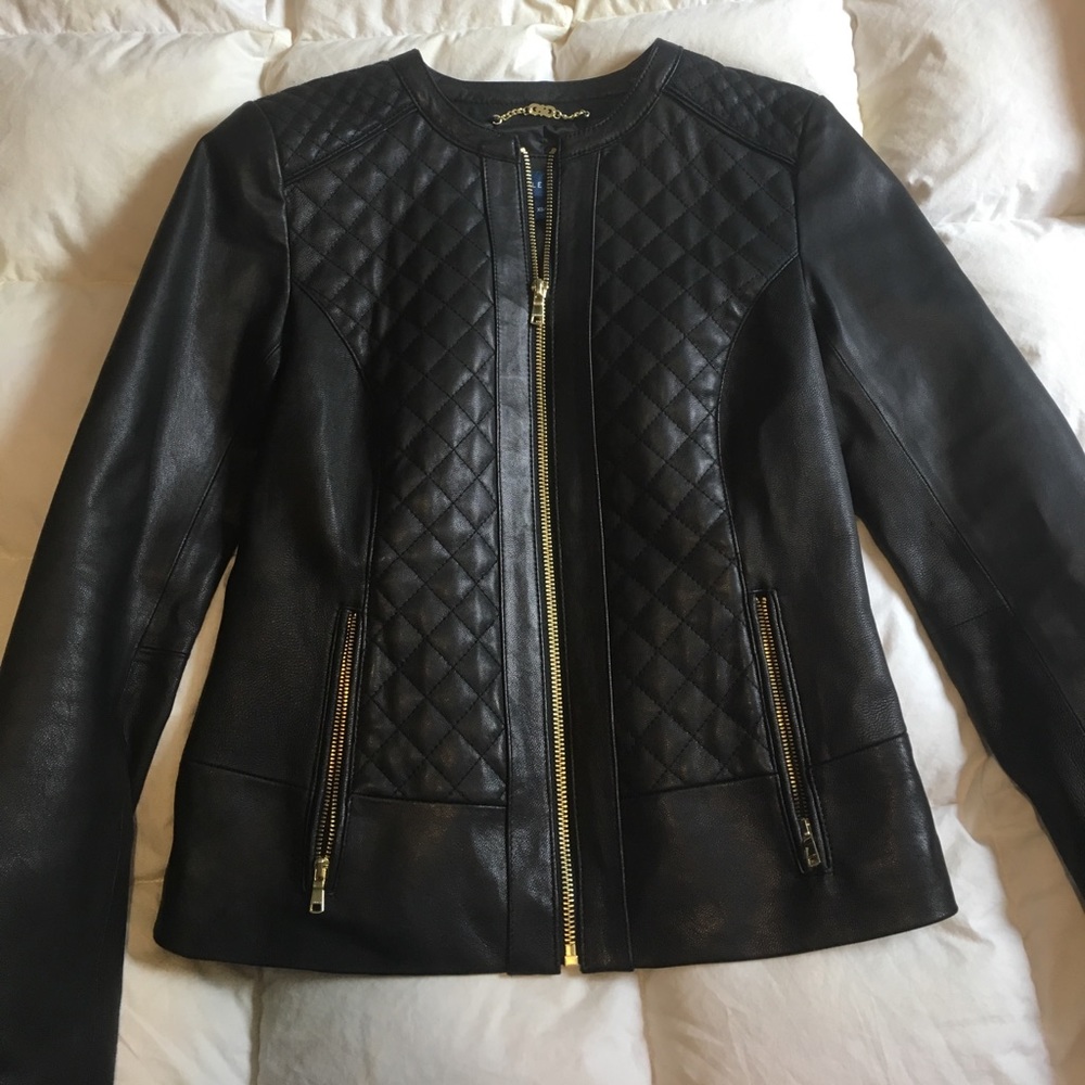Cole Haan Women's Black Leather Jacket
