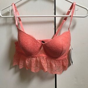 Lace coral bralette