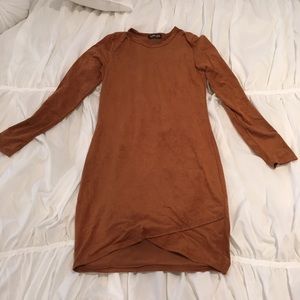 Brown Suede Dress