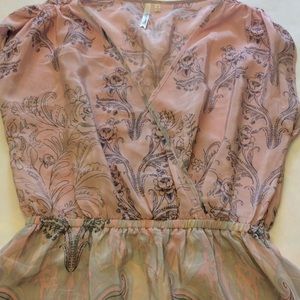 Silk tunic Pretty pink top