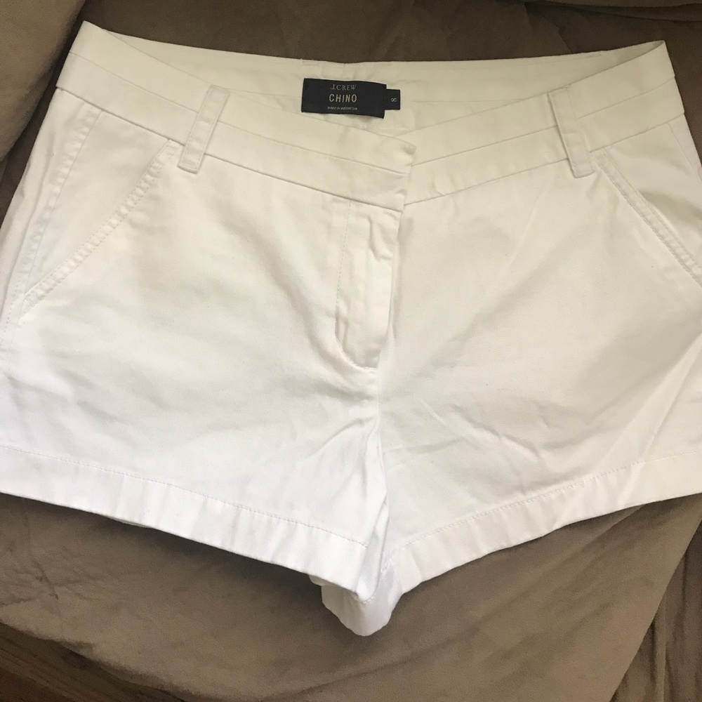 NEVER WORN. J.Crew white chino shorts