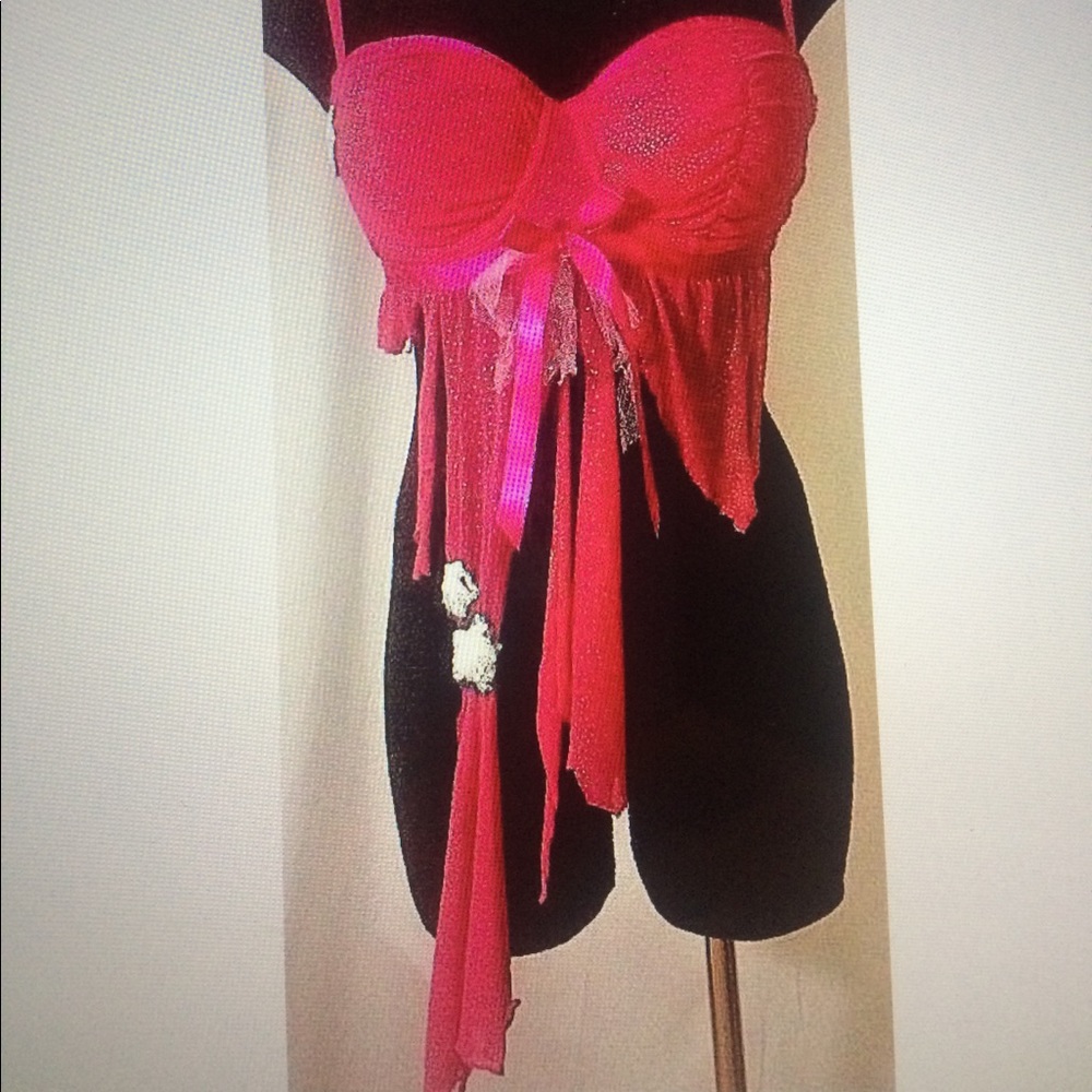 Lexa Vonn Pink Glitter Fairy halter top - 36 B