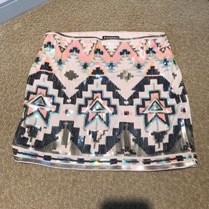 Sequin mini skirt
