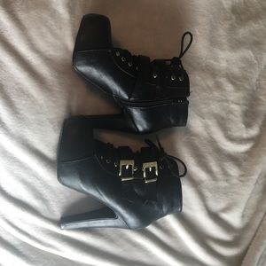 High heel booties