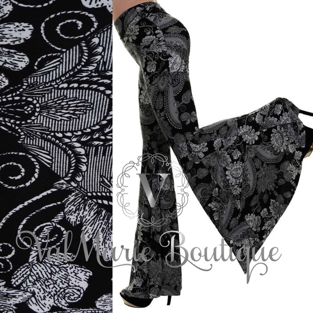 Gorgeous Paisley Print Bell Bottom Flares - Picture 3 of 7