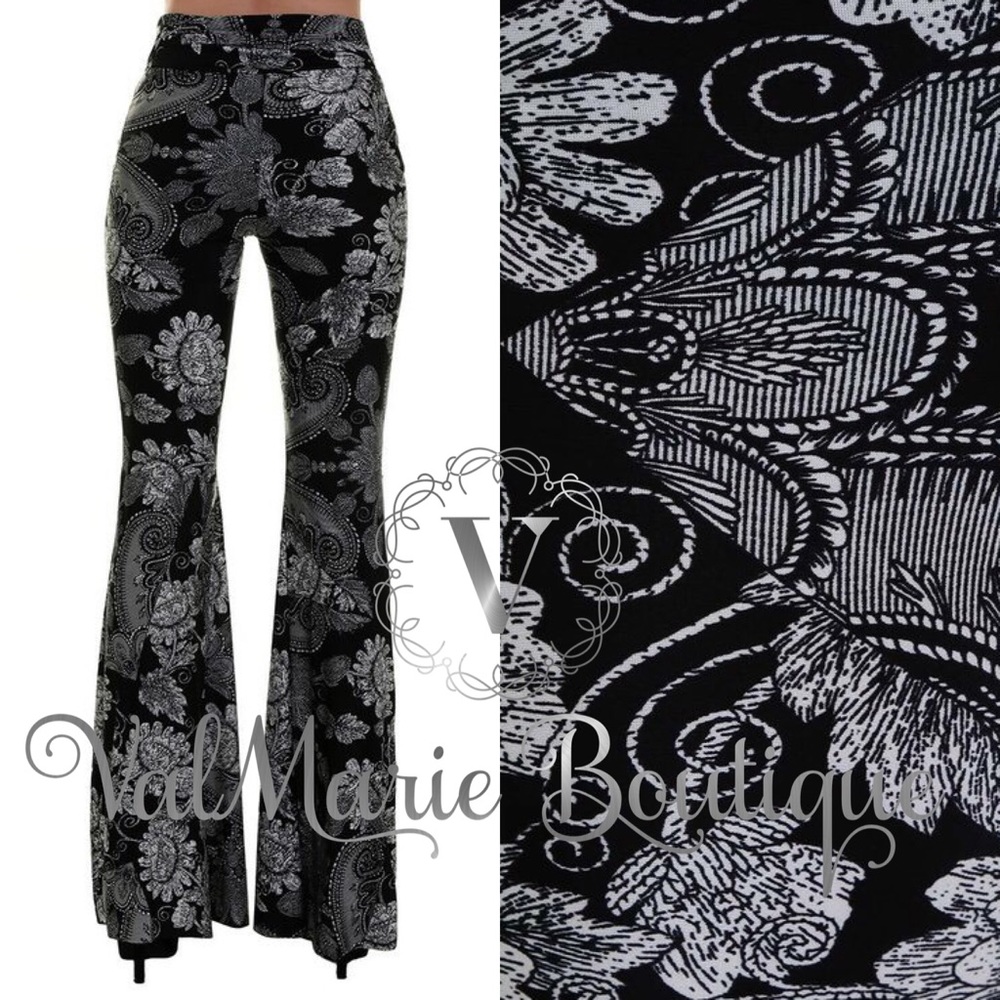 Gorgeous Paisley Print Bell Bottom Flares - Picture 4 of 7