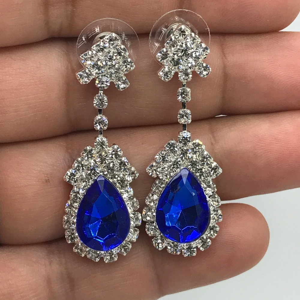 Blue stone earrings