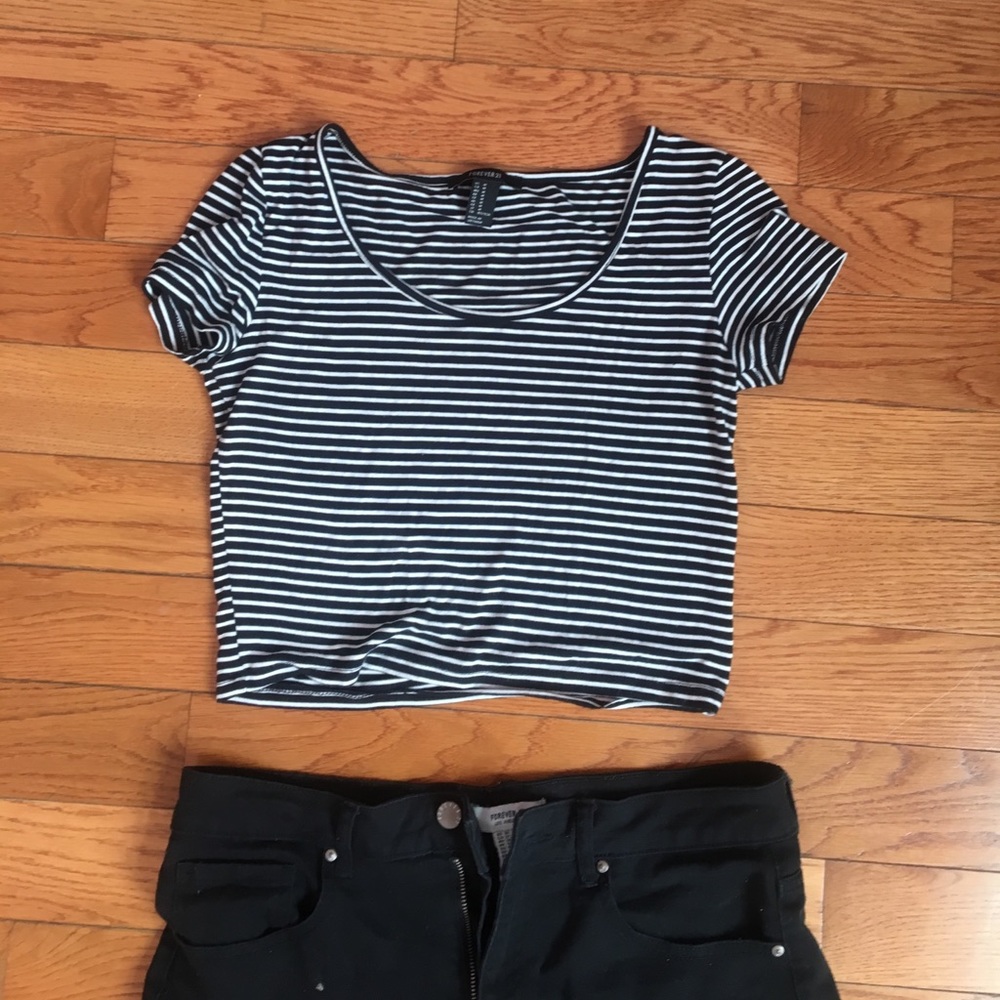 Striped Crop Top