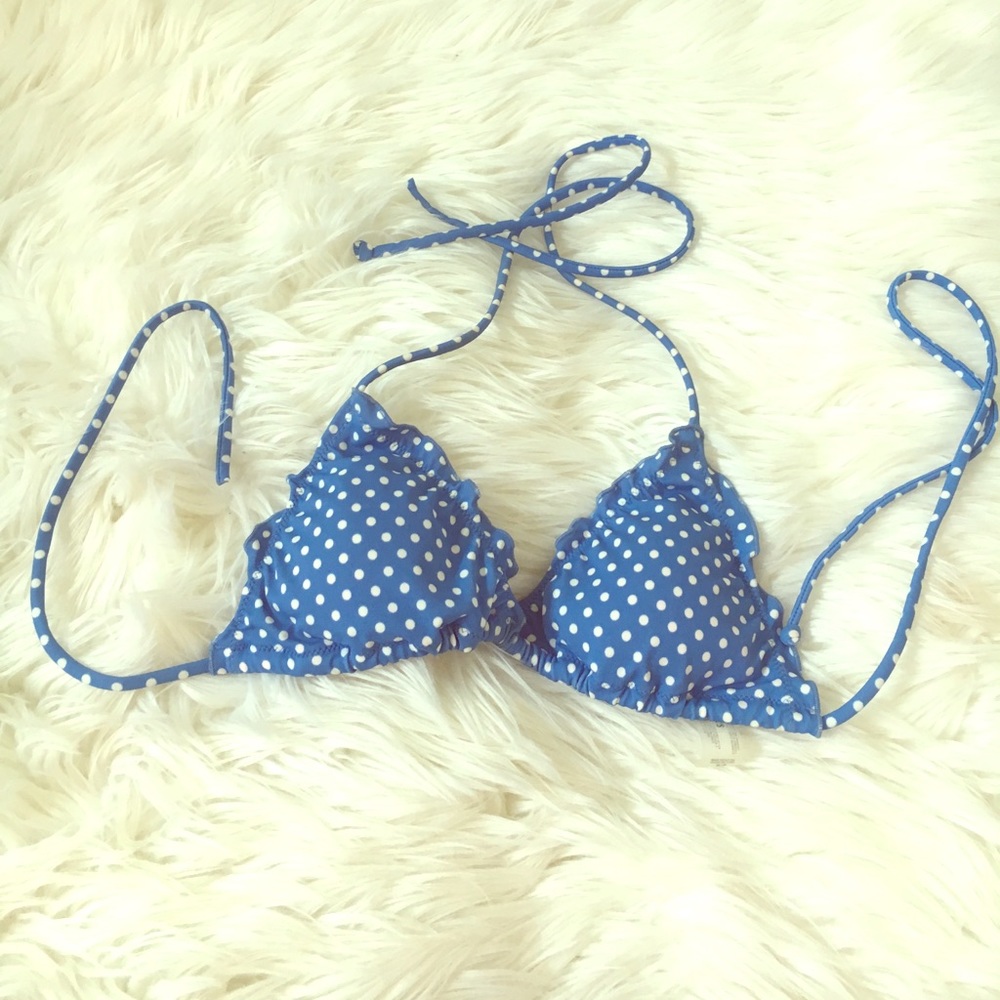 VS polka dot ruffle bikini top  👙