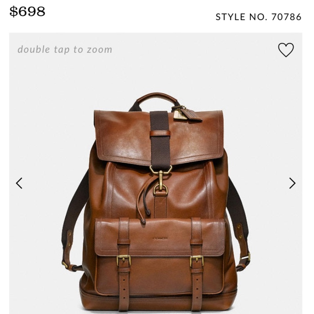 Authentic COACH Bleecker Backpack - used once EUC