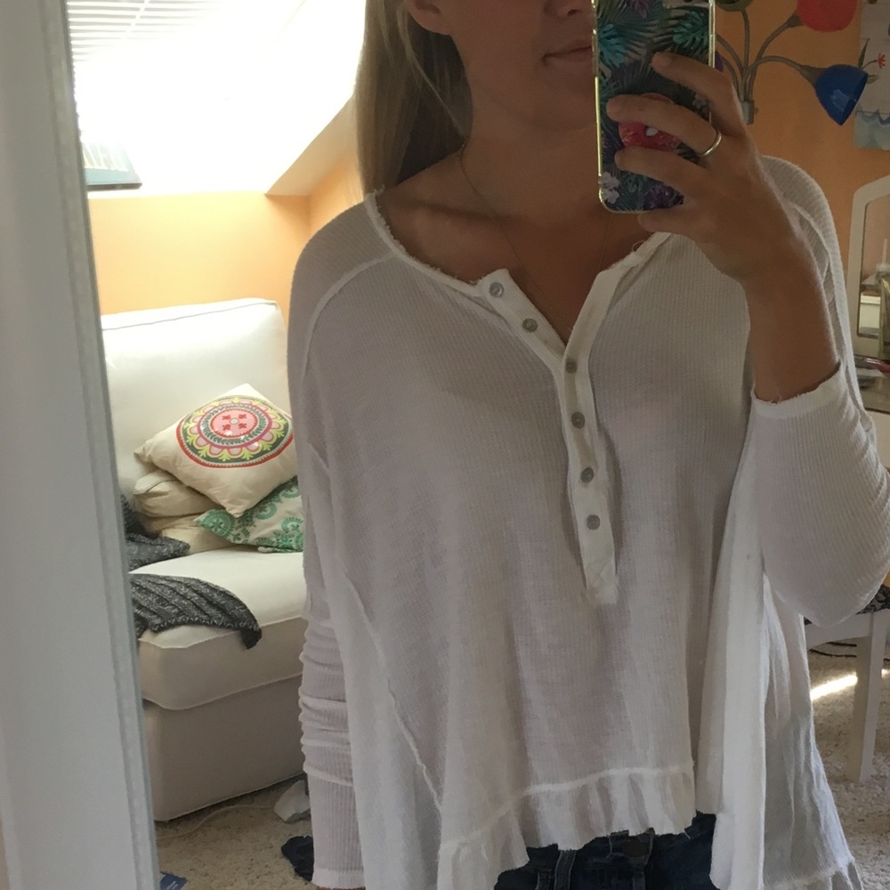 Free People boho Henley