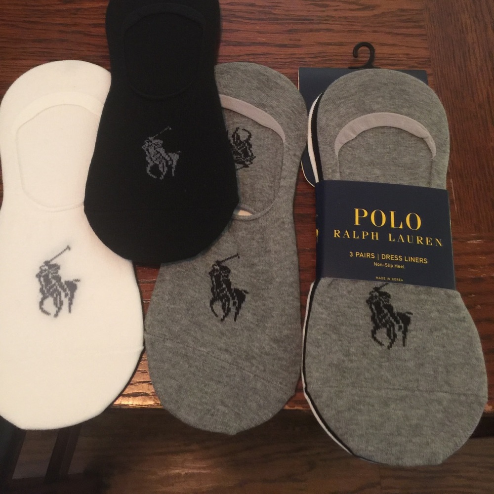 6 pair of dress liners men's Ralph Lauren Polo