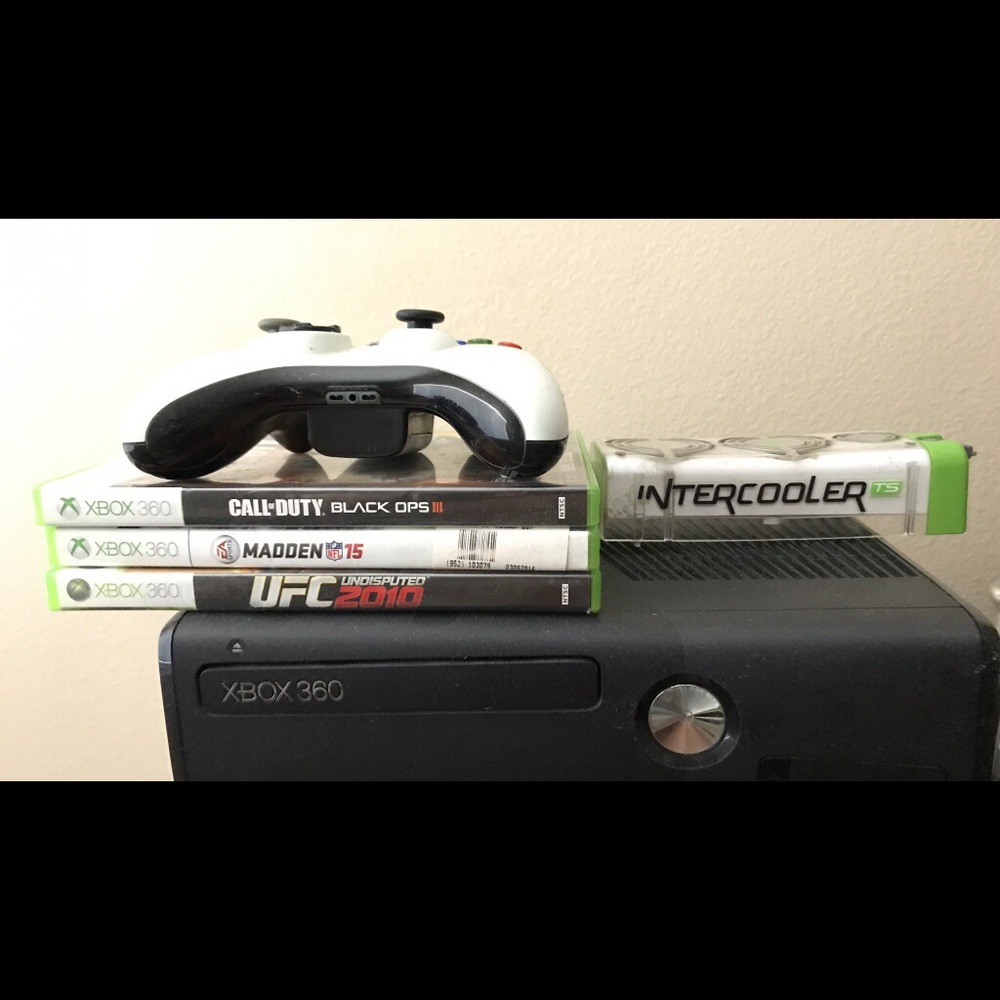 Xbox 360,controller, intercooler, 3 games