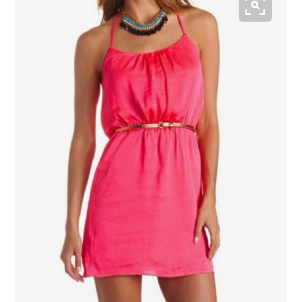 Charlotte Russe Strappy Back Hot Pint Dress Small