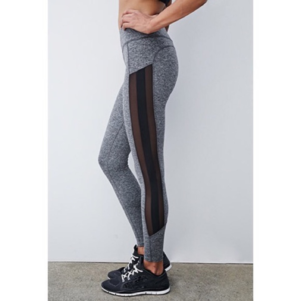 Forever21 Mesh Gray Leggings XS