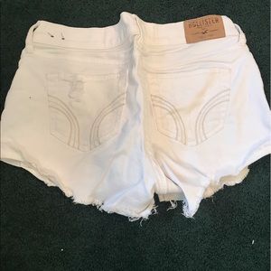 White denim shorts