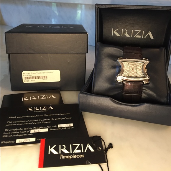 NIB Krizia fine Italian watch with diamond Bezel main image 7