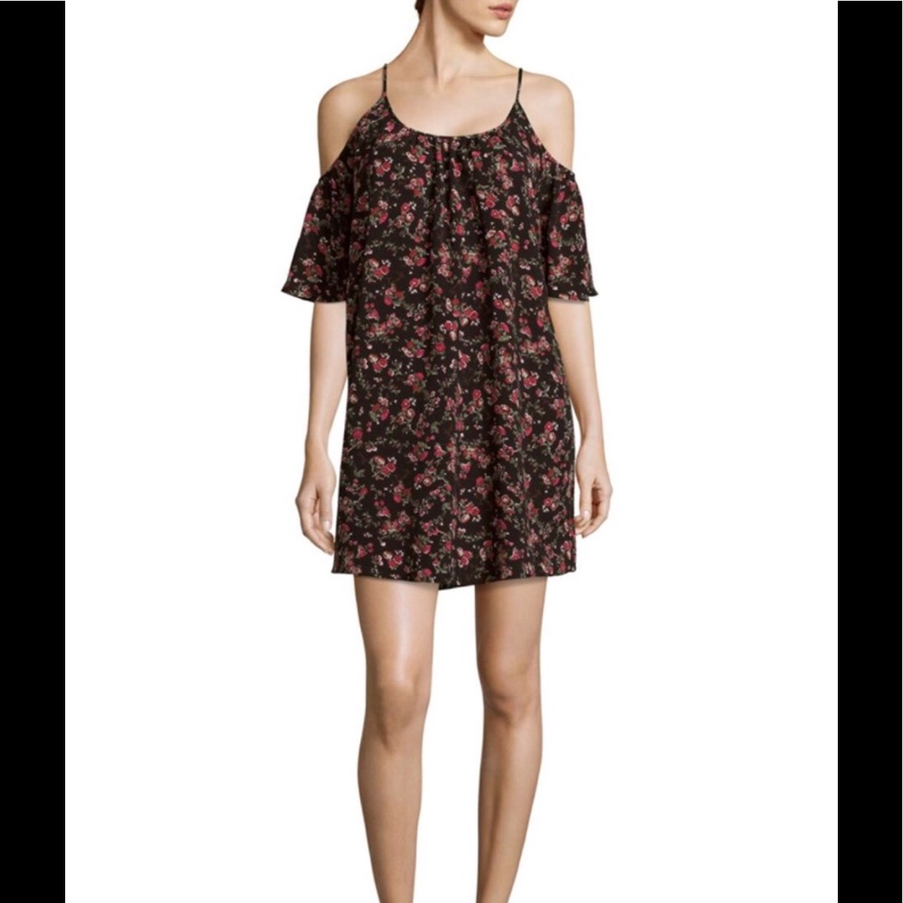 French Connection Floral Print Cold Shoulder Dress