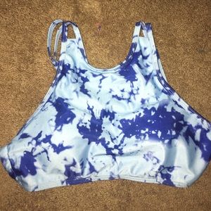strappy tie dye halter top with bottom