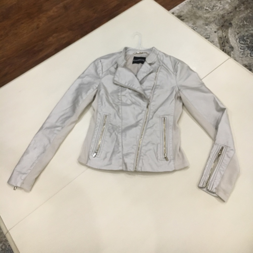 Express Jacket SZ XS, Champagne (pleather like)
