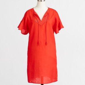 Eyelet Flutter-Sleeve Beach Tunic