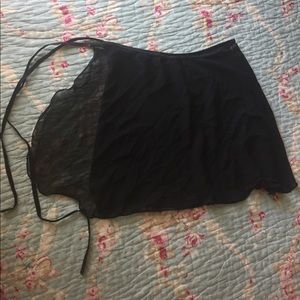 Wrap around sheer ballet skirt