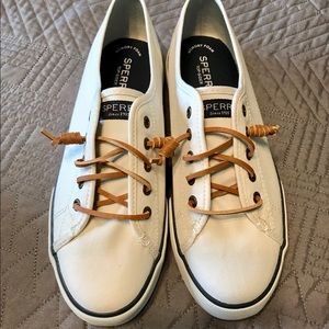 Sperry Women's White Canvas Boat Shoe