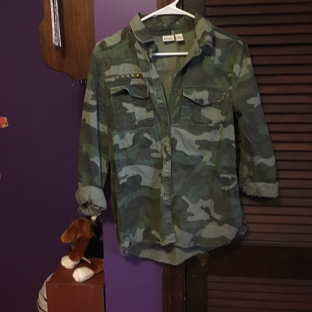 Flannel camp shirt