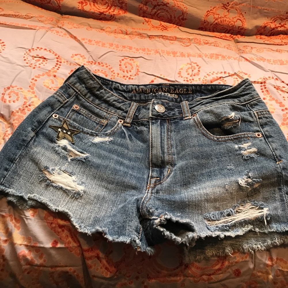 american eagle denim shorts