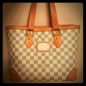 Authentic Louis Vuitton Hampstead PM Damier Azur