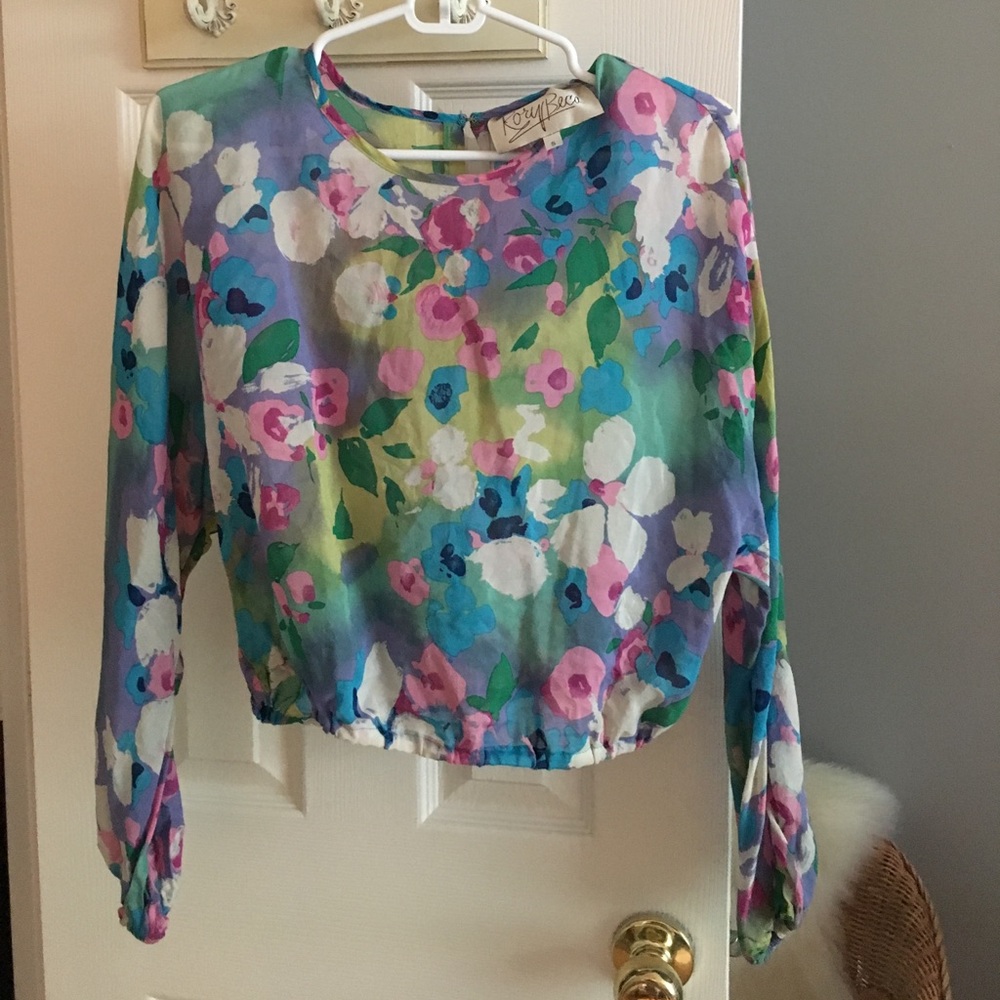 Rory Beca sheer floral blouse.