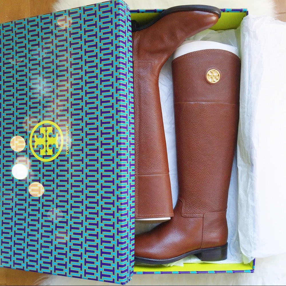 Tory Burch Junction Riding Boot Tumbled Leather