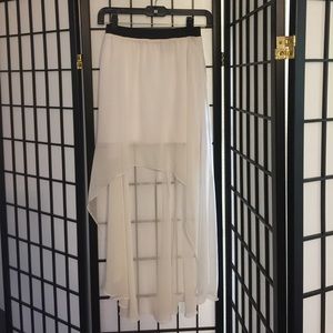 High Low white skirt