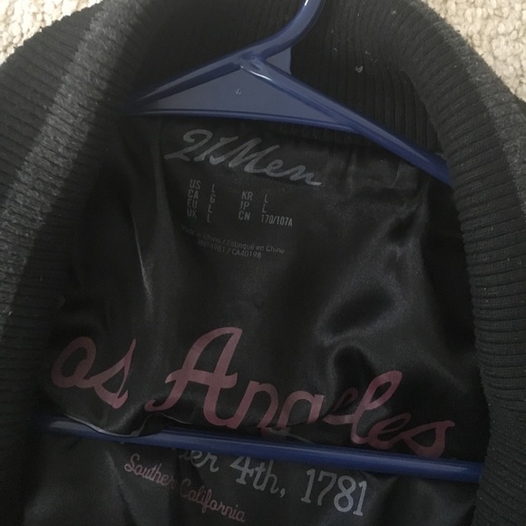 Forever 21 Leather sleeve varsity jacket - Picture 2 of 4