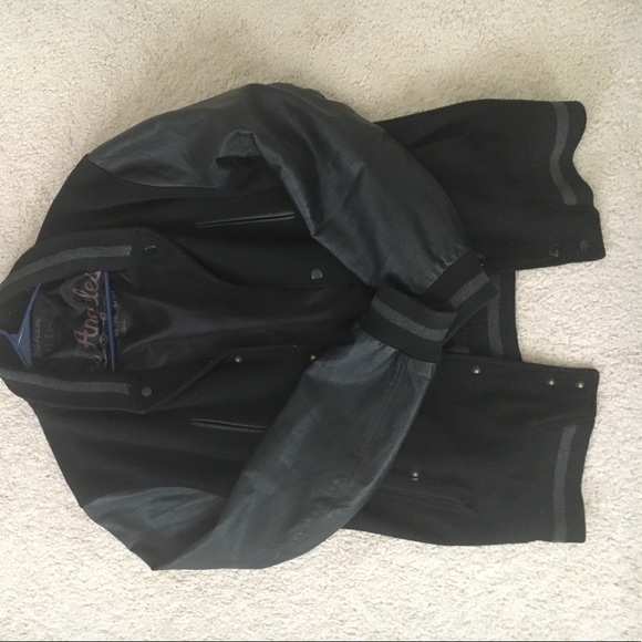 Forever 21 Leather sleeve varsity jacket - Picture 3 of 4